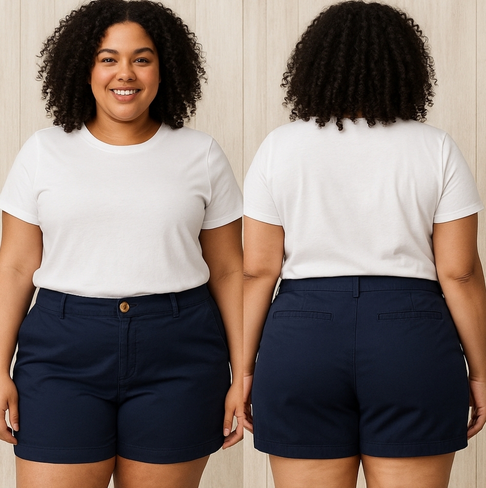 Old Navy 18W Everyday Short Classic Navy Blue